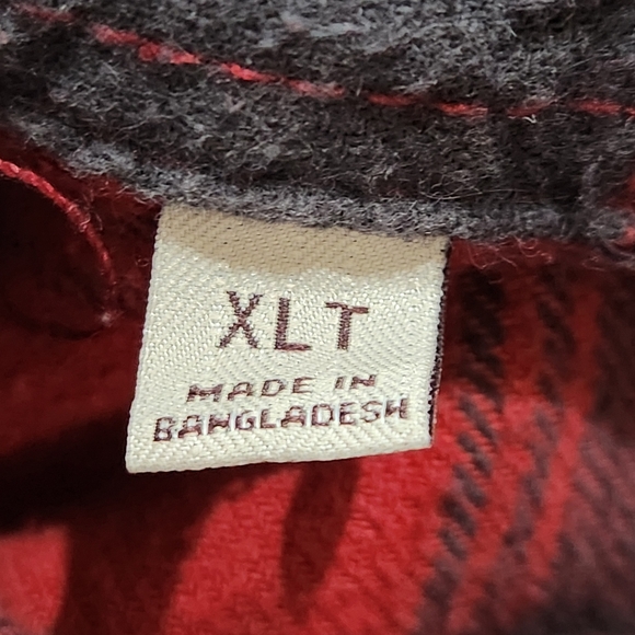 JACHS Men’s Brawny red Flannel Shirt XLT cabincore lumberjack cozycore normcore - Picture 4 of 5